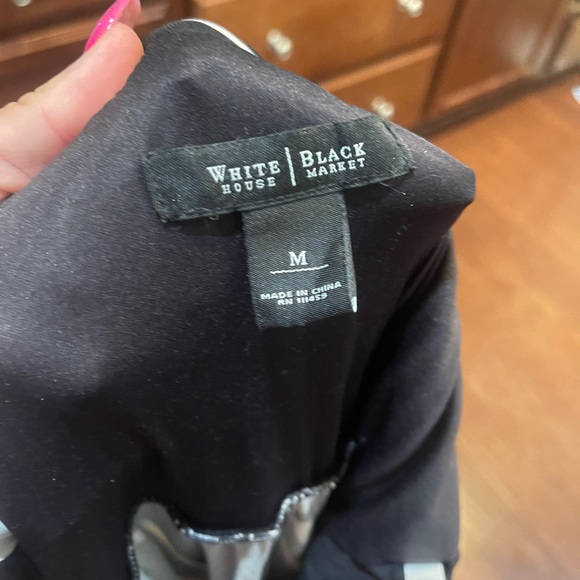 White House Black Market Leaf Print Strapless Tube Maxi Dress Size medium - Picture 4 of 5